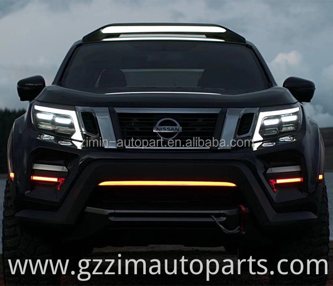 high quality car front bumper grille with led light for Navara np300 2015 - 2019